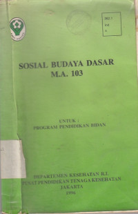 Image of Sosial budaya dasar M.A 103