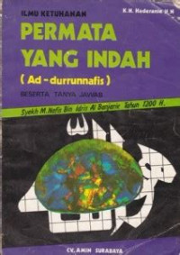 Image of Ilmu Ketuhanan Permata yang Indah (Ad-Durrunnafis): beserta Tanya Jawab